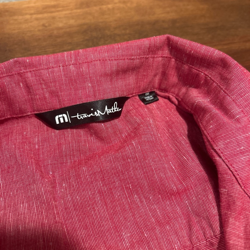 adidas Casual Red Button Down Shirt - Picture 3 of 3